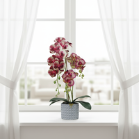 Fausse fleur d'orchidée 3D élégante faite à la main pour l'obtention du diplôme de mariage à la maison fêtes de Noël nouvel an décorations de fête des pères