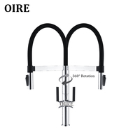 Robinet de cuisine chromé de style allemand évier magnétique en laiton pour lave-vaisselle robinet de bassin à légumes à tirette