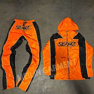 2024 Hot Sale Custom logo 3M Reflective Tracksuit Nylon Fashion Design Windbreaker Men Nylon Tracksuit - Product Image 4