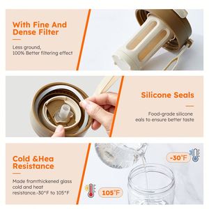 Factory Custom Logo Portable Coffee Maker 11oz 330ml 480ml <b>Plastic</b> Reusable Cold Iced Coffee <b>Cup</b> With Lids and Straws - Product Image 5