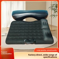 Lit d'air gonflable haut de gamme pour voiture, matelas de voiture pliable en PVC floqué pour SUV, berline, voyage routier, camping et repos