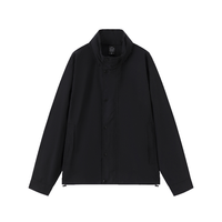 Veste coupe-vent en nylon pour homme grande taille, logo personnalisé, imperméable, coupe-vent, avec capuche, fermeture éclair, teinte unie, vente en gros