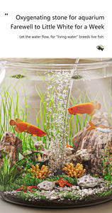 금붕어 수조 조경용 장식용 어항 전용 수족관 어항 투명 데스크탑 거실 미니어처 풍경 수조 - Product Image 5