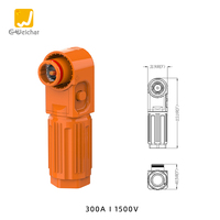 Hochstrom-Batterie anschluss für Energie speicher 300A Elektrischer Gleichstromst ecker IP 67 Wasserdichter Kabelst ecker
