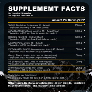 8 trong 1 Rhodiola Rosea Nhân Sâm Ashwagandha Dinh dưỡng bổ sung tinh khiết shilajit viên nang - Product Image 2