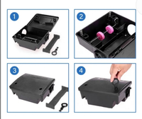Pièges à appâts pour souris BSTW en plastique solide verrouillable, écologiques, imperméables, portables pour le contrôle des souris et des rats