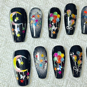 Uñas postizas hechas a mano-Efecto Ojo de Gato - Product Image 2