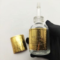 Étiquette en aluminium avec logo métallique 3D de luxe sur mesure, feuille d'or, pour l'emballage de flacons de parfum en verre