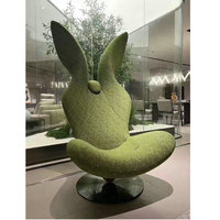 Chaise de canapé de célébrité d'Internet de fauteuil de lapin vert de décoration moderne de haute qualité pour l'usage d'appartement