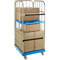 Chariot de Cage pliable en métal à 3 faces, coque carrée à 2 poignées, chariot pour fil de sécurité, android 8.1