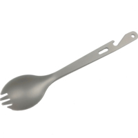 Spork de titanio para exterior/interior, abridor de botellas