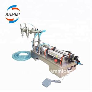 100-1000ml Semi Automatic Double Filling Heads Volumetric Piston Liquid Dosing Machine - Product Image 2