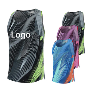 Men's Seamless Lightweight Marathon Running Tank Top Breathable Quick Dry Sports Fitness Race Vest - Product Image 1