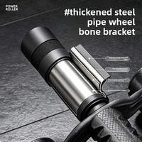 Equipo de Ejercicio Multifuncional Portátil de Cuatro Ruedas para Fortalecer el Core, con Asas Antideslizantes para Abdomen y Hombros