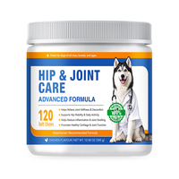 Compléments à mâcher doux pour chiens pour le soutien avancé des articulations de la hanche - Saveur poulet - Glucosamine/Chondroïtine/MSM/Collagène/Acide hyaluronique - Mobilité