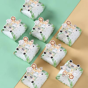 Caja de Dulces de Papel con Diseño de Animales de la Selva, 12 Unidades, para Bodas, Fiestas de Safari, Cumpleaños, Baby Shower, Caja de Regalo para Chocolates y Galletas - Product Image 3