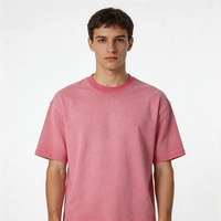 T-shirts personnalisés à manches courtes en crochet, 100% vintage, vêtements de marque personnalisables, col rond, 230g, logo frontal, MOQ 1
