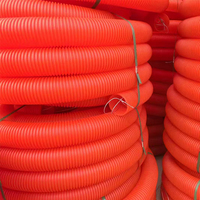 Tuyau ondulé à double paroi en PEHD SN8 à rigidité renforcée, résistant à la compression, pour la protection des câbles haute tension sous les routes