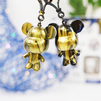 Kit de fabrication de porte-clés personnalisé à 100 %, petite taille, à peindre soi-même, figurine d'ours fluide créative pour enfants