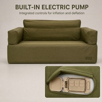 Canapé gonflable moderne, imperméable, portable et pliable avec pompe intégrée, durable, pour l'extérieur et le camping