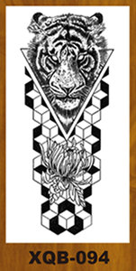 Tatuajes Temporales Desechables Impermeables de Papel, Diseño de Flor Negra, <span class=keywords><strong>Media</strong></span> <span class=keywords><strong>Manga</strong></span>, Sexy y a la Moda - Product Image 5