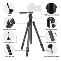 Kit de trépied de caméra de voyage en fibre de carbone pour studio de photographie de trépied professionnel robuste portable flexible
