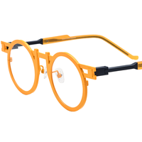 Monture de lunettes optiques colorées en titane de haute qualité, monture intégrale rétro, lunettes unisexes, nouveau design, étui à lunettes patchwork