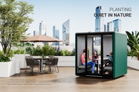 Cabine insonorisée modulaire moderne pour espaces publics, cabine de bureau privée, pods de réunion acoustiques pour centres commerciaux et entrepôts