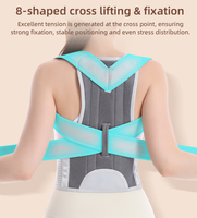 Correcteur de posture réglable et respirant pour hommes et femmes avec support en aluminium et attache auto-agrippante – Redresseur de dos et soutien des épaules
