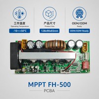 Module de contrôleur de charge solaire MPPT 500W 20A 12-48V, PCBA de charge PV intelligent, CE ROHS pour batterie au plomb-acide LiFePO4, système hors réseau