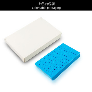 Small Blue Coloring <b>Table</b> 14x9 Holes For Model Spray Painting <b>Clamp</b> Base Drying Stand Youth Use - Product Image 5