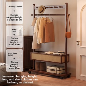 <span class=keywords><strong>Perchero</strong></span> Rodante Resistente de Fácil Montaje con Ruedas, <span class=keywords><strong>Perchero</strong></span> Multifuncional Independiente para Almacenamiento de Ropa - Product Image 3