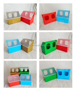 YYB LMB07 Comedero de Plástico PP con 2 Orificios para Colgar en Jaula Dispensador de Comida para Pájaros, Loros y Palomas - Product Image 3