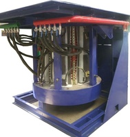 Horno de Fusión por Inducción de Frecuencia Media de 1T 1000KG, Tipo Inclinable IGBT, para Fundir Chatarra de Hierro y Acero, Equipo Industrial de Fundición