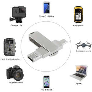 Classic 4-en-1 OTG Metal USB Flash Drive 3,0 Tipo C Interfaz 8GB 16GB 256GB Micro USB Pendrives Venta completa