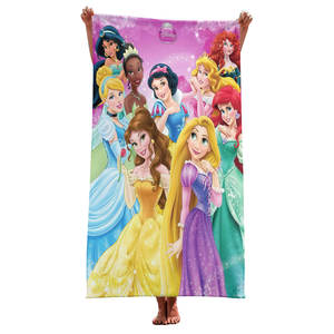 Pretty Princess Girl <b>Beach</b> <b>Towel</b> Anime Cartoon Kids Poncho Quick Dry Absorbent Sand Free <b>Microfiber</b> Bath <b>Beach</b> <b>Towels</b> - Product Image 1