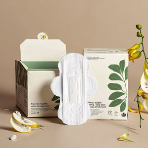Servilleta sanitaria de algodón orgánico <span class=keywords><strong>biodegradable</strong></span> personalizable, <span class=keywords><strong>toalla</strong></span> de hierbas superabsorbente para mujeres, logotipo sin período menstrual - Product Image 1