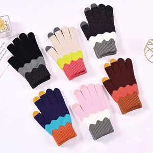 Women's New Style Winter <b>Gloves</b> Jacquard Design Five-Finger for <b>Touch</b> <b>Screen</b> Knitted <b>Gloves</b> Custom Warm Cold-Proof - Product Image 1