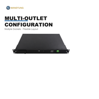 PDU de 19 pulgadas para montaje en rack, interruptor de transferencia estática STS, equipo de distribución de energía dual, configuración de múltiples salidas