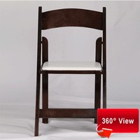 Chaise pliante portable imperméable en bois brun moderne empilable pour événements en plein air, hôtel, parc, salon, mariage, bar, meubles