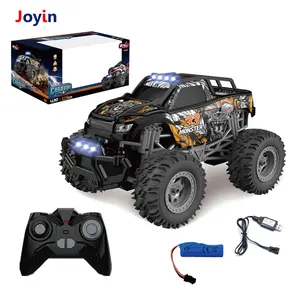 Brinquedo de carro controle remoto, brinquedo rc para caminhão monster geladeira 1:14 2.4g com luz e música para adultos