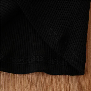 ชุดเสื้อผ้าเด็กผู้หญิง Mysweeby แบบกำหนดเอง เสื้อยืดแขนสั้นคอวีผ้าริบ ท็อปส์ กางเกงลายพราง ชุดเสื้อผ้าเด็กผู้หญิง 2 ชิ้น - Product Image 6