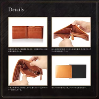 Dompet Pria Kulit Sapi Asli Gaya Jepang Mewah, Anti RFID, Logo Custom, Kulit Asli, Dompet Lipat Pendek
