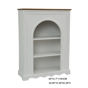 Armoire Innovahome en bois massif, design cintré, style antique européen, 3 étagères, écologique et durable pour hôtel, ferme, maison de vacances - Product Image 2