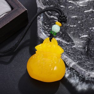 Pendentif en résine imitation ambre de forme géométrique irrégulière avec gravure et trou, accessoires de bijoux DIY, unisexe, à porter au quotidien - Product Image 5