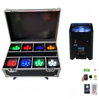 6x18W RGBWA+UV 6-en-1 LED Par Can 6pcs 18W pour Disco, Mariage, DMX512, Wifi, Sans Fil, sur Batterie, DJ, Fête, Effet Wash, Projecteurs LED Uplight