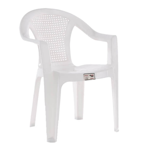 Blanco cm 45x53x77H Silla apilable para exteriores o accesorios exteriores - Product Image 1