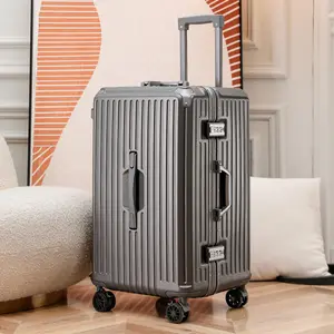 Trolley Luggage Aluminum Frame Rolling Luggage Case 20 <strong>24</strong> 26 28 <strong>Inch</strong> Travel <strong>Suitcase</strong> on Wheels Combination Lock Carry on Luggage - Product Image 1