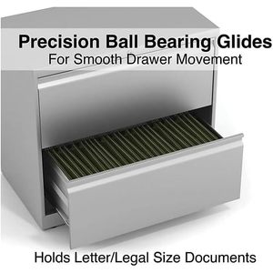 Alera Light Gray 2-Drawer Lateral <b>File</b> 36\" X 18.63\" X 28\" 2 Legal/Letter-Size <b>File</b> Drawers Metal Material - Product Image 6