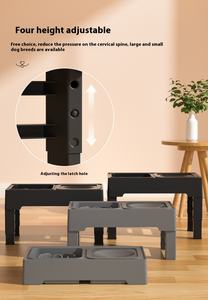 Cuenco de agua y comida para mascotas de acero inoxidable de estilo moderno ajustable, cuenco y mesa plegable para gatos y perros - Product Image 6